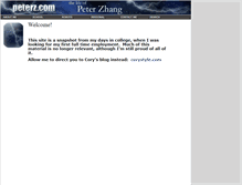 Tablet Screenshot of peterz.com